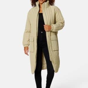 Calvin Klein Jeans Waisted Quilted Coat RB8 Wheat Fields L