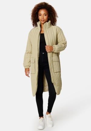 Calvin Klein Jeans Waisted Quilted Coat RB8 Wheat Fields S