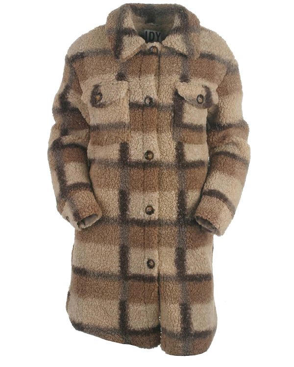 Jacqueline de Yong teddy shacket, Elvis, cement - 182 - M+ - 38