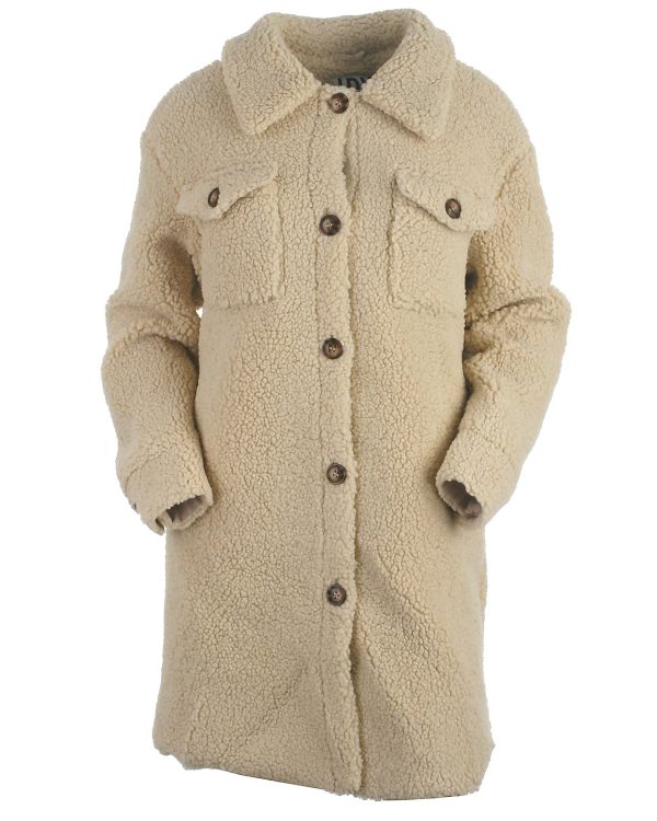 Jacqueline de Yong teddy shacket, Elvis, cement - 188 - L+ - 40